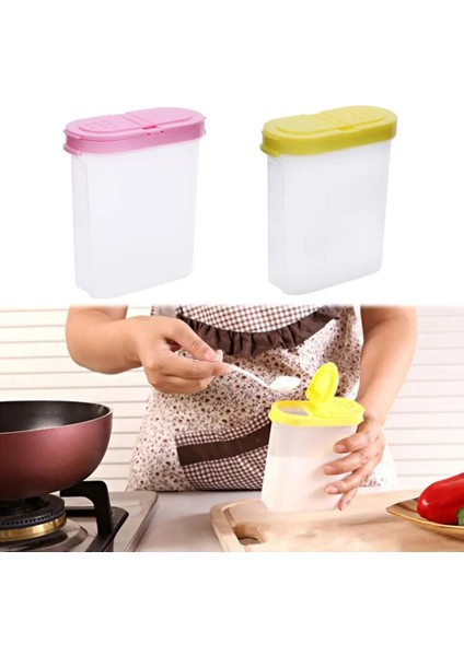 Bir Stil 250ML Mutfak Kutusu Yaratıcı Şeffaf Baharat Mutfak Kapları Öğe Pişirme Baharat Kutusu 2 Kapaklı Çeşni Şişesi Biberlik (Yurt Dışından) indirimleri