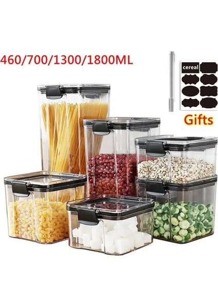 4 Adet Set Stili Mutfak Saklama Kutusu Hava Geçirmez Gıda Saklama Kabı Dolabı Buzdolabı Plastik Kare Gıda Aperatif Kuruyemiş Tahıl Için Mühürlü Can (Yurt Dışından) fiyatları