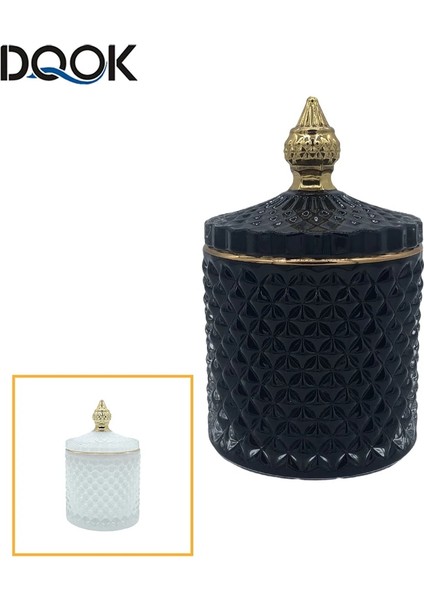 Xxb-Siyah Stil Sanat Lüks Cam Saklama Kavanozu Aromaterapi Kapaklı Şişe Minimalist Ev Pamuklu Çubukla Mücevher Saklama Kutusu (Yurt Dışından) fiyatları
