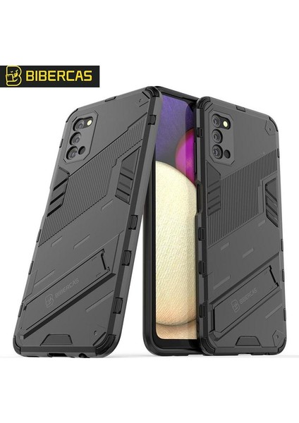 Samsung Galaxy A03S Sağlam Askeri Koruyucu Kapak Kickstand (Yurt Dışından)