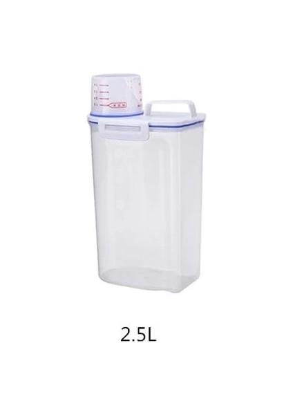 2.5l Beyaz Stil 5 Farklı Kapasiteli Plastik Mühürlü Kutular Mutfak Saklama Kutusu Şeffaf Gıda Teneke Kutu Taze Tutmak Yeni Temiz Konteyner (Yurt Dışından)