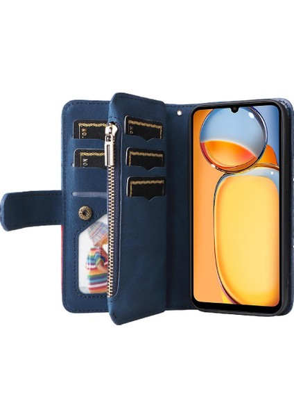 Xiaomi Poco C65 Kart Yuvası Standı Fermuar ile Iki Renkli Dikiş (Yurt Dışından) fırsatları