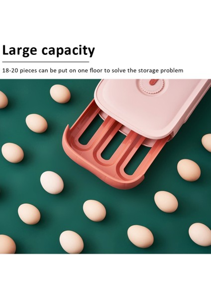 Derin Mavi Tarzı 21X20X7 Yumurta Saklama Kutusu Çekmece Konteyner Tutucu Raf Buzdolabı Organizatör Tepsi Soğutucu Buzdolabı Mutfak Gıda Plastik Kapak Ev Aksesuarları (Yurt Dışından) indirimleri