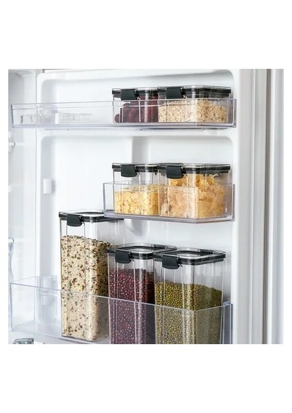 1300ML Tarzı L Pet Plastik Gıda Kapları Istiflenebilir Şeffaf Tahıl Gıda Saklama Kutusu Mutfak Saklama Kavanozu Erişte Mühürlü Konteynerler (Yurt Dışından) fırsatları