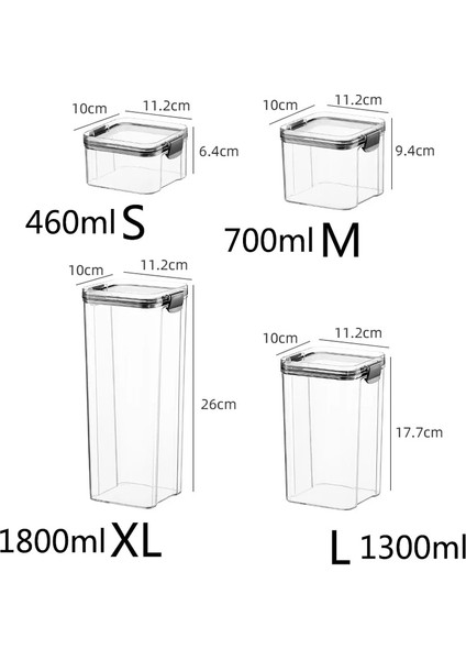 460ML Tarzı L Set Istiflenebilir Mutfak Mühürlü Kavanoz Plastik Gıda Saklama Kutusu Tahıllı Depolama Tankı Kurutulmuş Meyve Çay Kavanoz Saklama Kapları (Yurt Dışından) indirimleri