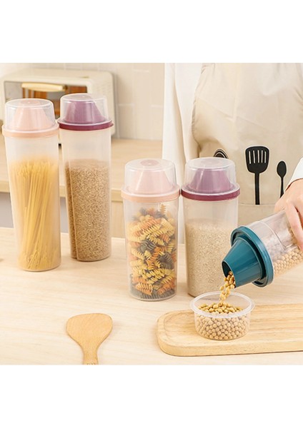 C2 Stili S Beden Tahıl Saklama Kutusu Plastik Fasulye Dağıtıcı Konteyner Şeker Kavun Tohumları Mühürlü Kutu Tahıl Pirinç Unu Saklama Şişeleri Kapaklı Kavanoz (Yurt Dışından)