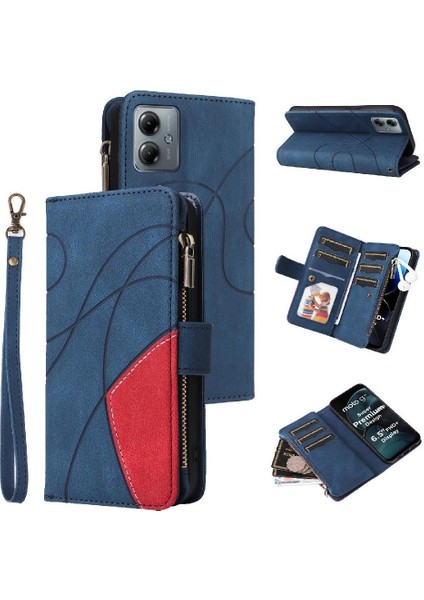 Motorola Moto G14 4g Dokuz Kart Yuvaları Kickstand Koruyucu Fermuar (Yurt Dışından)
