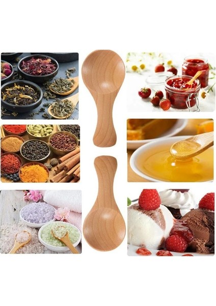 Kısa Sap 10 Paket Küçük Tahta Kaşık, Küçük Reçel, Baharat, Çeşniler, Çeşniler, Şeker, Bal, Kahve Kavanozları Için Mükemmel (Yurt Dışından)