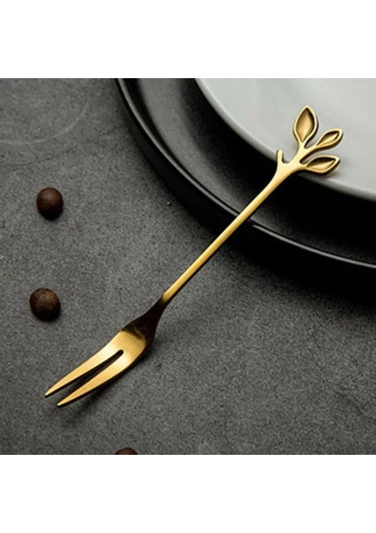 Altın Çatal Tarzı Yaratıcı Paslanmaz Çelik Kahve Kaşığı Çay Kaşığı Tatlı Aperatif Kaşığı Dondurma Moons Sofra Takımı Kahve Kaşığı (Yurt Dışından)