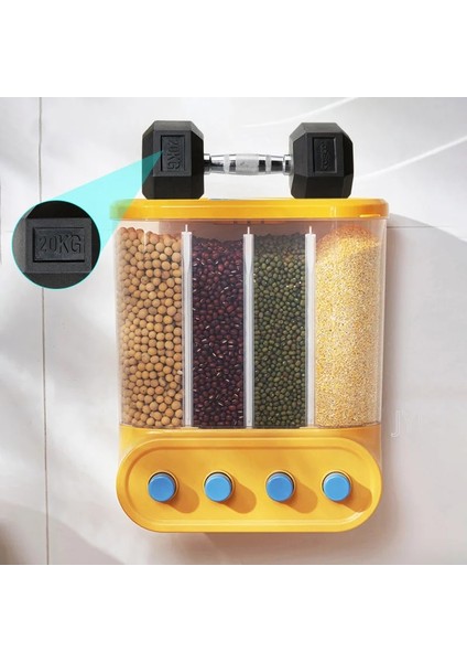 1000ML Tarzı Tahıl Dağıtıcı Mutfak Kapları Tahıl Dağıtıcı Duvara Monte Mühürlü Gıda Saklama Kapları Yiyecek Kutusu Ev Tahıl Kabı (Yurt Dışından) fırsatları