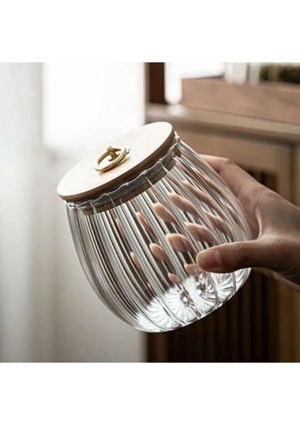 Bir Stil Gıda Konteyner Mutfak Saklama Şişeleri Kavanoz Cam Hava Geçirmez Teneke Kutu Taneler Çay Kahve Çekirdekleri Tahıllar Şeker Kavanozları Ahşap Kapaklı Konteynerler (Yurt Dışından) modelleri