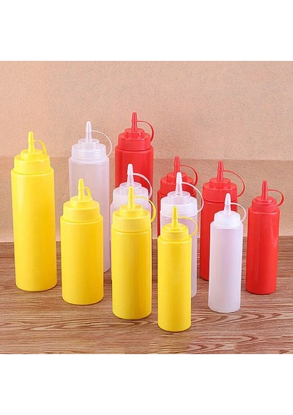 Kırmızı Stil 240ML Sos Şişesi Pişirme Araçları Plastik Sıkma Şişesi Zeytinyağı Depolama Kavanoz Çeşni Dağıtıcı Sirke Baharat Aksesuarları (Yurt Dışından) fırsatları