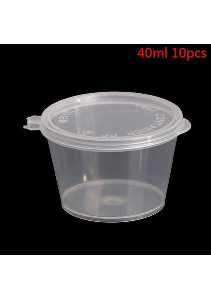 40ML Tarzı ml Tek Kullanımlık Plastik Paket Servis Sos Bardağı Konteynerler Menteşeli Kapaklı Yemek Kutusu Küçük Pigment Boya Kutusu (Yurt Dışından)