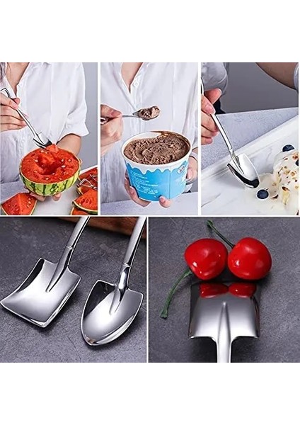 No.10 Tarzı 304 Yaratıcı Retro Kürek Kahve Kaşığı Paslanmaz Çelik Tatlı Kaşığı Karpuz Kaşığı Dondurma Kaşığı Ucu Kürek Düz Kürek (Yurt Dışından) indirimleri