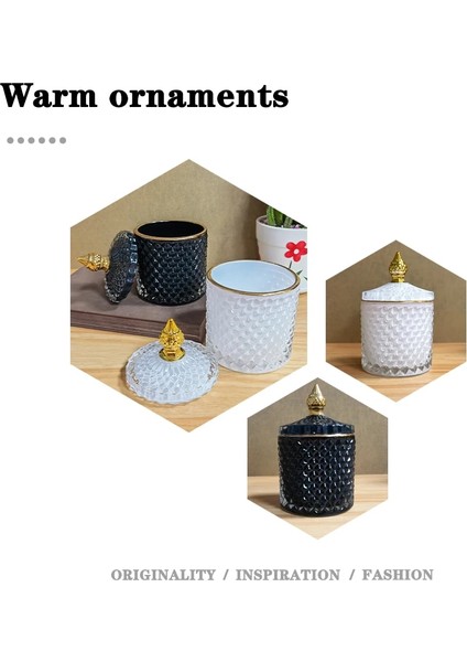 Xxb-Beyaz Tarzı Sanat Lüks Cam Saklama Kavanozu Aromaterapi Kapaklı Şişe Minimalist Ev Pamuklu Çubukla Mücevher Saklama Kutusu (Yurt Dışından) fırsatları