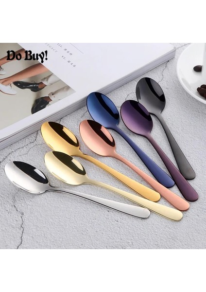 Gökkuşağı No.3-5pcs Tarzı Et Kahve Kaşığı Altın Kaşık Altın Yemek Takımı Paslanmaz Çelik Kahve Kaşığı Tatlı Sofra Takımı Mutfak Yemek Takımı (Yurt Dışından) modelleri