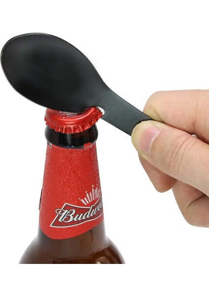 Siyah Stil Kamp Çatal Kaşık Çok Fonksiyonlu Paslanmaz Çelik Çatal Oon Çatal Açık Havada Pişirme Kamp Ekipmanları Yürüyüş Pişirme (Yurt Dışından) fiyatları