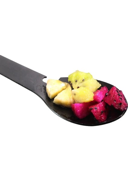 Siyah Stil Kamp Çatal Kaşık Çok Fonksiyonlu Paslanmaz Çelik Çatal Oon Çatal Açık Havada Pişirme Kamp Ekipmanları Yürüyüş Pişirme (Yurt Dışından) fırsatları