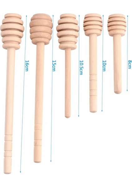 24 Adet 160MM Tarzı Uzun Saplı Ahşap Bal Kaşığı Karıştırma Çubukları Bal Reçeli Için Kepçe Bal Sıkacağı Kahve Süt Çay Dağıtma Mutfak Aletleri (Yurt Dışından)