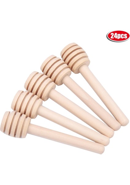 24 Adet 160MM Tarzı Uzun Saplı Ahşap Bal Kaşığı Karıştırma Çubukları Bal Reçeli Için Kepçe Bal Sıkacağı Kahve Süt Çay Dağıtma Mutfak Aletleri (Yurt Dışından)