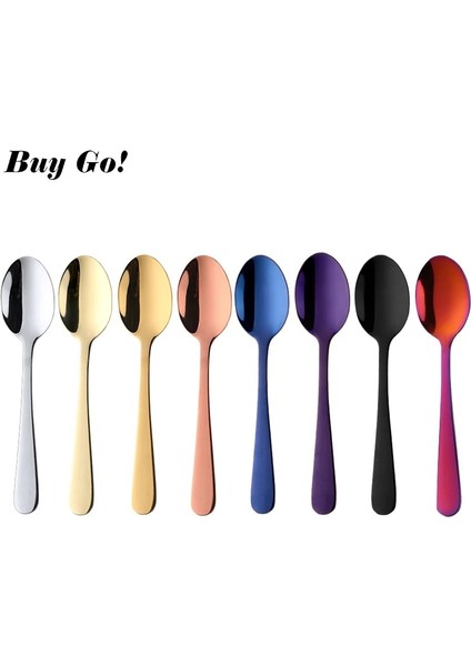 Siyah-1 Adet Tarzı 1 Adet Mini Çay Kaşığı Paslanmaz Çelik Çatal Seti Benzersiz Gökkuşağı Tatlı Kaşığı Altın Çay Kaşığı Küçük Kahve Kaşığı Kaşık (Yurt Dışından) fiyatları