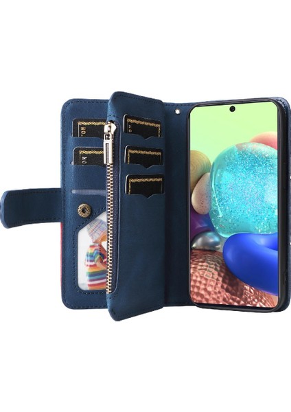Samsung Galaxy A71 5g Kickstand Koruyucu Iki Renkli Dikiş Için Kılıf (Yurt Dışından)