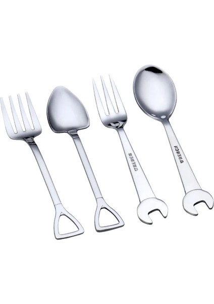 No.7 Tarzı Paslanmaz Çelik Kahve Çay Kaşığı Kürekwreaped Tatlı Çatalları Dondurma Şeker Çay Kaşığı Çocuklar Ilginç Oyuncaklar Bar Ev (Yurt Dışından) fiyatları