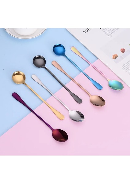Stil3 Stili Renkli Paslanmaz Çelik Buz Kaşığı Kek Kahve Kaşığı Kupa Kaşığı Kore Sevimli Yaratıcı Çorba Kaşığı Ev Batı Restoran Gereçleri (Yurt Dışından) fiyatları