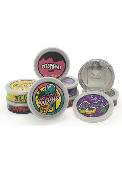 1000 Adet Stili Özelleştir 10 Parça 3.5g Teneke Teneke Kutular Stokta Var 12 Tasarım, 100ML Pressitin Box 73,3*24MM Ton Balığı Ambalajı (Yurt Dışından)