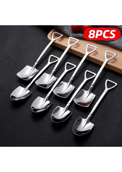 Gümüş 6A Stili Ovel Kaşık Paslanmaz Çelik Çay Kaşığı Dondurma Için Yaratıcı Kahve Kaşığı Tatlı Kaşık Sofra Çatal Bıçak Seti (Yurt Dışından) indirimleri