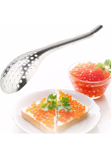 Gümüş Tarzı Paslanmaz Çelik Yaratıcı Küresel Kaşık Havyar Yumurta Sarısı Kevgir Oluklu Kaşık Filtre Bar Pişirme Aletleri Mutfak Gereçleri (Yurt Dışından) fırsatları