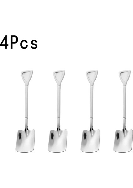 Gümüş Tarzı Ovel Kaşık Paslanmaz Çelik Çay Kaşıkları Yaratıcı Çay Kahve Kaşığı Dondurma Tatlı Kaşığı Sofra Çatal Bıçak Seti (Yurt Dışından)