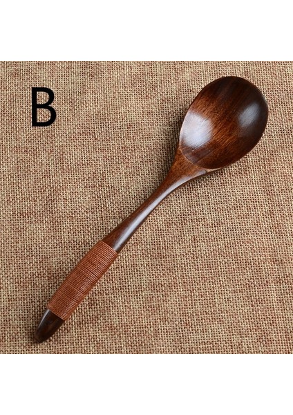 Kahverengi Tarzı Yaratıcı Doğal Tahta Kaşık Çatal Bambu Mutfak Yemek Yemek Çorbası Çay Bal Kahve Gereçleri Araçları Çorba Çay Kaşığı Sofra Takımı (Yurt Dışından)