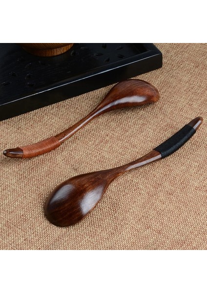Kahverengi Tarzı Yaratıcı Doğal Tahta Kaşık Çatal Bambu Mutfak Yemek Yemek Çorbası Çay Bal Kahve Gereçleri Araçları Çorba Çay Kaşığı Sofra Takımı (Yurt Dışından)