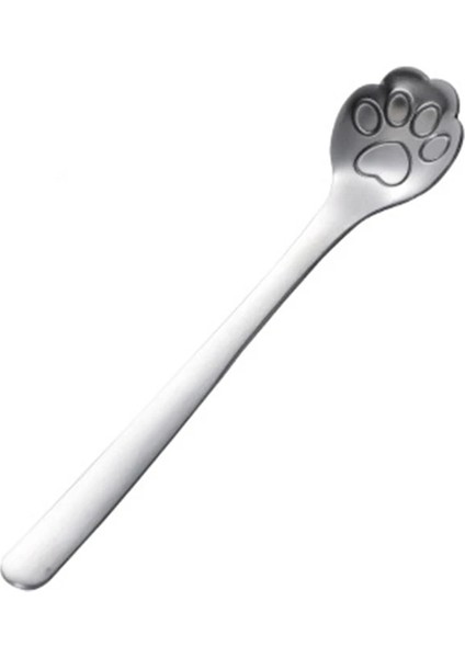 Gümüş Tarzı Oyuk Ute Yüksek Li Altın Kedi Pençesi Mini Yaratıcı Kahve Paslanmaz Çelik Kaşık Hediye Kek Karıştırma Şeker Çorbası Tatlı Çay Kaşığı (Yurt Dışından)