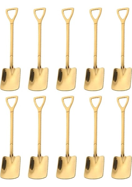 10 Adet Altın B Tarzı Paslanmaz Çelik Kahve Kaşığı Karpuz Kürek Tatlı Çatal Kaşığı Dondurma Kaşığı Çay Kaşığı Karıştırma Kaşığı Yılbaşı Hediyeleri (Yurt Dışından)