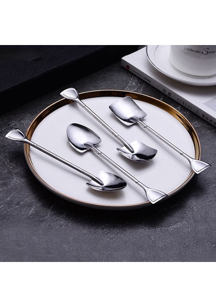 Gümüş Tarzı Ovel Kaşık Paslanmaz Çelik Çay Kaşıkları Yaratıcı Çay Kahve Kaşığı Dondurma Tatlı Kaşığı Sofra Çatal Bıçak Seti (Yurt Dışından) fırsatları