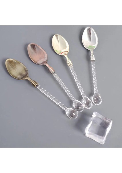 Bronz Tarzı Rystal Kolu Çay Kahve Kaşığı Dondurma Tatlı Pota Kepçe Homebar Mutfak Malzemeleri Için Sıcak Içme (Yurt Dışından) modelleri