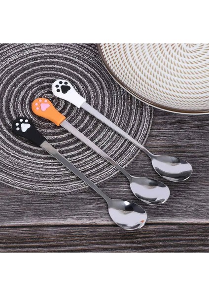 P Stili Ute Paslanmaz Çelik Kedi Pençesi Kahve Kaşığı Meyve Tatlı Kaşığı Şeker Çay Kaşığı Kedi Pençesi Şekli Içecek Sofra Seramik (Yurt Dışından) modelleri
