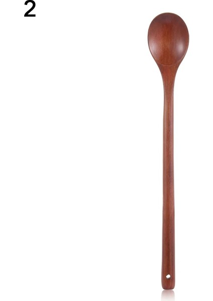 Yeni 2 Stil 1 Adet Ahşap Uzun Saplı Kaşık Yuvarlak Doğal Katı Ahşap Çorba Kaşık Tatlı Lapası Çay Kahve Kaşığı Sofra Mutfak Gereçleri (Yurt Dışından)