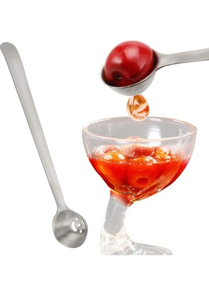 Drenaj Delikli Paslanmaz Çelik Zeytin Kaşığı Reçel Oluklu Kaşık Kavanoz Servis Araçları (Yurt Dışından)