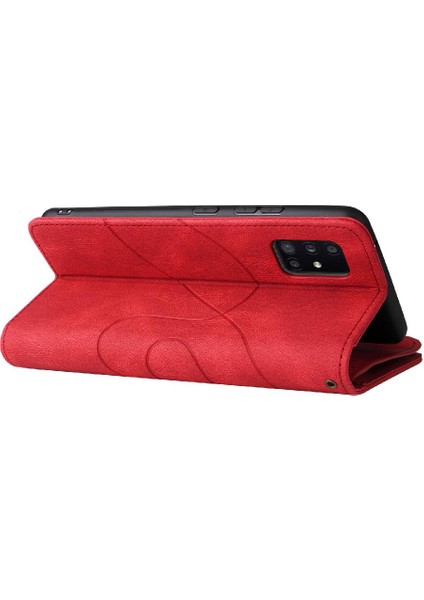 Samsung Galaxy A51 5g Kickstand Koruyucu Iki Renkli Dikiş Için Kılıf (Yurt Dışından)