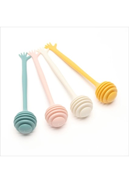 Pembe Stil Yüksek Li Bal Karıştırma Yaratıcı Reçel Çubuğu Plastik Bal Çubuğu Pürüzsüz ve Çapaksız Kahve Süt Çay Karıştırma Çubuğu Mutfak Aracı (Yurt Dışından)