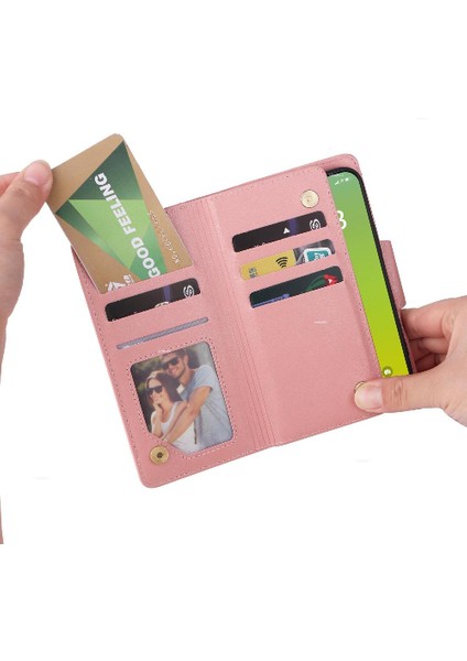 El Kayışı Manyetik Kart ile iphone 15 Artı Fermuar Cüzdan Kapak (Yurt Dışından) fırsatları