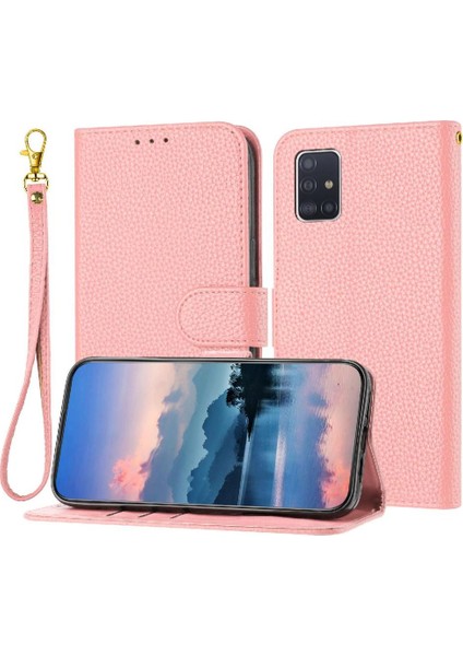 Samsung Galaxy A51 4g Için Telefon Kılıfı Cüzdan Kart Yuvaları Tutucu Litchi Flip (Yurt Dışından)