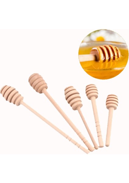 160 mm Stil Uzun Saplı Ahşap Bal Kaşığı Karıştırma Çubukları Bal Reçeli Için Kepçe Bal Sıkacağı Kahve Süt Çay Dağıtma Mutfak Aletleri (Yurt Dışından)
