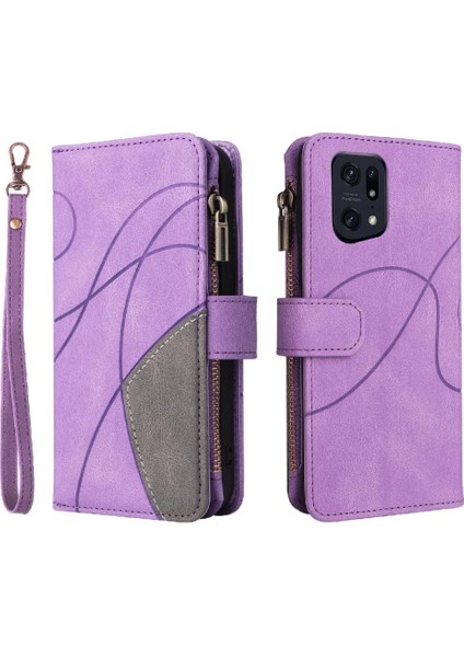 Oppo Bulmak Için Kılıf X5 Pro Fermuar Cüzdan Tarzı Kart Yuvası Standı ile Dokuz (Yurt Dışından)
