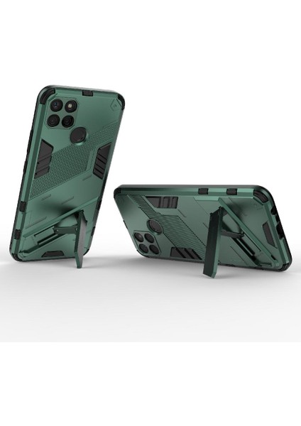Realme C21Y Sağlam Askeri Kickstand Koruyucu Kapak Için Kılıf (Yurt Dışından) modelleri