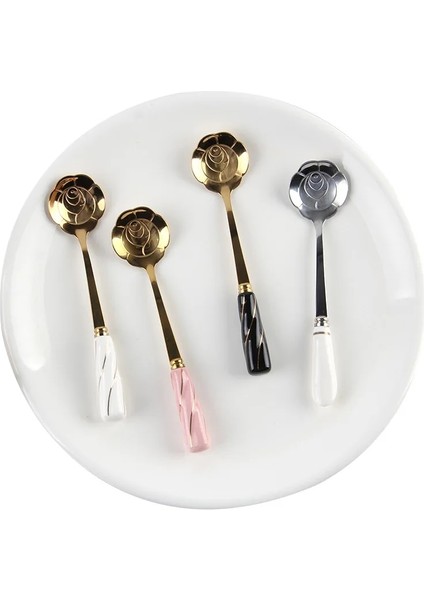 No.7 Tarzı 12 cm Paslanmaz Çelik Mini Sakura Gül Çiçek Kaşık Kahve Çay Tatlı Içecek Karıştırma Milkshake Kaşık Sofra Mutfak Tedarik (Yurt Dışından) modelleri