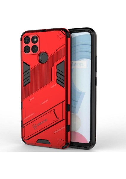 Realme C21Y Sağlam Askeri Kickstand Koruyucu Kapak Için Kılıf (Yurt Dışından)